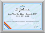diploma 2011 Molditrans Otelu Rosu
